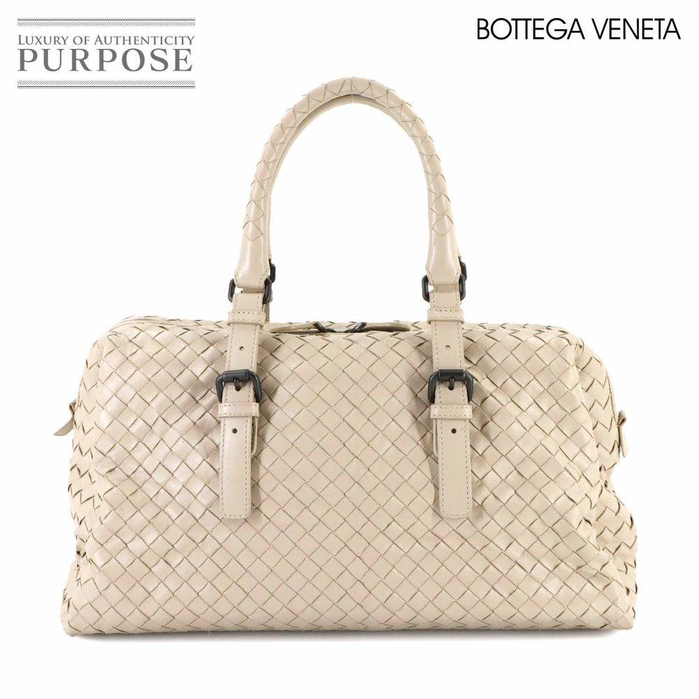 Bottega Veneta Intrecciato Handbag Leather Beige Tan